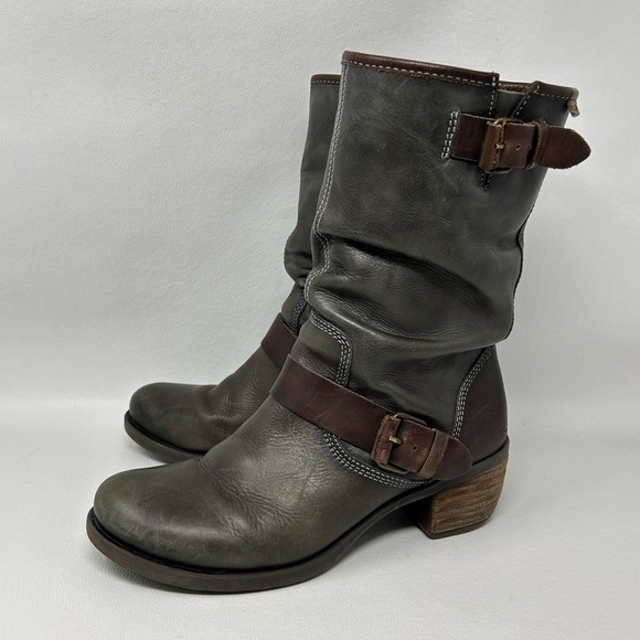 PIKOLINOS Le Mans Biker Boots Burnished Gray Brown Mid-Calf Women’s Sz 38/7.5-8 - Picture 4 of 12